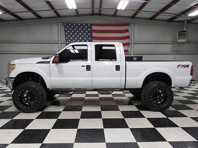 Ford : F-250 XLT FX4 4x4 Gas Lifted White Crew Cab 6.2L V8 Gas Warranty Financing 6 Lift 38 Nitto Tires 20s Extras