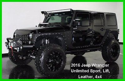 Jeep : Wrangler Sport 2016 jeep wrangler unlimited sport 3.6 l v 6 24 v automatic 4 x 4 fox lift