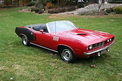 Plymouth : Barracuda Cuda 1971 cuda convertible 383 4 spd one owner original numbers matching car