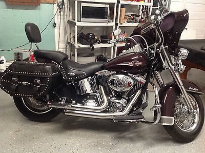 Harley-Davidson : Softail 2007 black cherry pearl only 10 555 miles and chromed out still under warranty