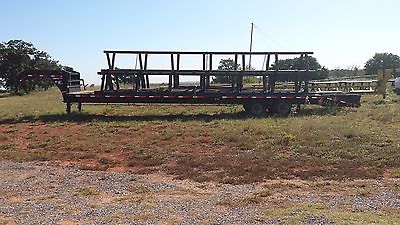 2008 Lone Star 40 ft goose neck dual tandem axel trailer