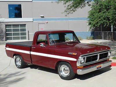 Ford : F-100 Custom Pick Up 1972 ford f 100 rust free 4 speed a c power brakes new paint must see