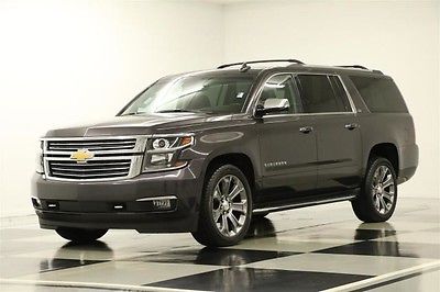 Chevrolet : Suburban 4X4 LTZ DVD Sunroof GPS Jet Black Heated Leather 4WD Gray Like New Navigation Cooled Seats Camera Player 2014 14 15 Used Tungsten Metallic