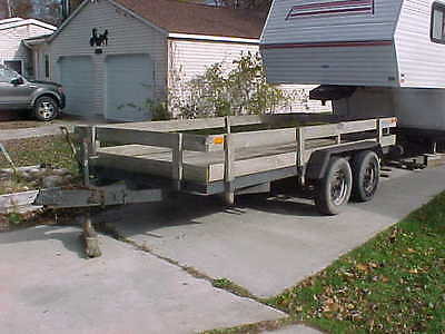 14' Heavy Duty Flatbed Trailer with Side Rails