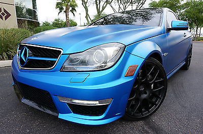 Mercedes-Benz : C-Class C63 AMG Coupe C Class 63 12 matte blue c 63 coupe clean carfax like 2008 2009 2010 2011 2013 2014 e 63 wow