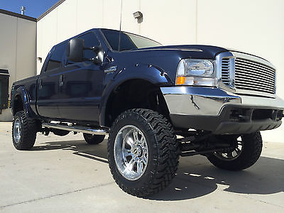 Ford : F-250 LARIAT CLEAN LIFTED 2001 FORD F250 CREW LARIAT 4X4 TV/DVD 7.3 POWERSTROKE TURBO DIESEL