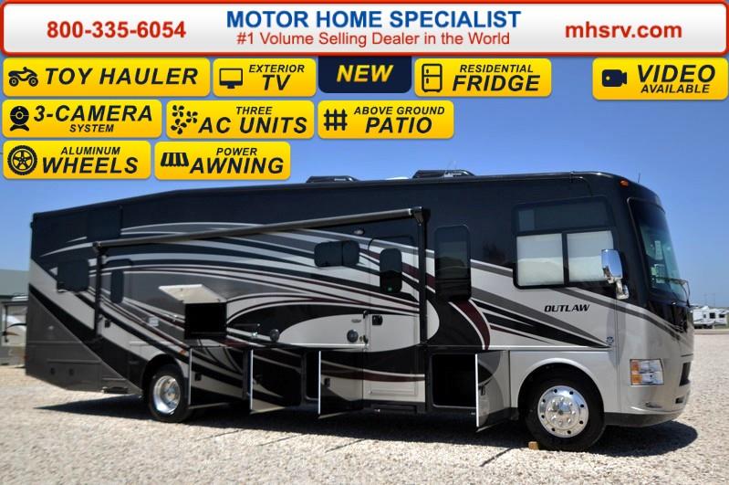 2016  Thor Motor Coach  Outlaw 37LS 26K Chassis  Patio  3 TVs  P