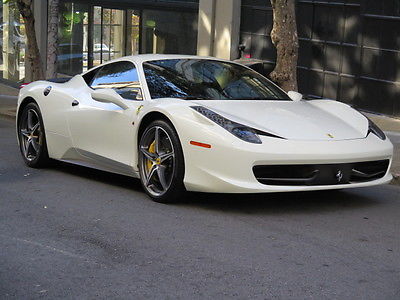 Ferrari : 458 Italia in White with only 13,329 miles! 2011 ferrari 458 italia in white with black interior low miles