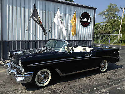Chevrolet : Bel Air/150/210 two door convertible Beautiful mix of chrome & mirror- like black paint, two owners