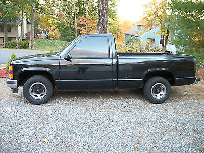 Chevrolet : C/K Pickup 1500 REG CAB  SHORT BED 1994 chevy short bed black ss clone project truck