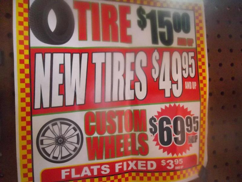 used tires $19,&up [new tires $49.&up[flat fix$7,&up][call raven, 0