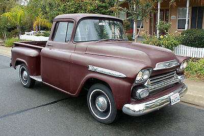 Chevrolet : Other Pickups 3100 Apache, California Truck V8 1959 chevrolet pickup california truck half ton short bed 1955 1956 1957 1958