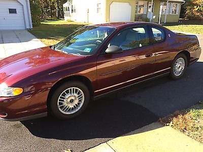 Chevrolet : Monte Carlo LS Well kept 2000 Burgandy Chevy Monte Carlo Coupe LS