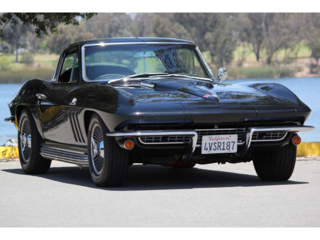 Chevrolet : Corvette 1966 chevrolet corvette 427 425 hp 4 speed black on black
