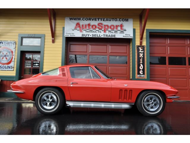 Chevrolet : Corvette 1965 rally red red corvette 4 sp ac loaded california car w docs