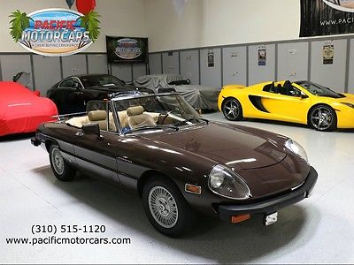 Alfa Romeo : Spider Veloce Only 55k Original Miles, Dual Weber Carb, Hardtop Included, Great Condition!