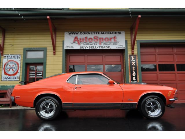Ford : Mustang 1970 mustang mach 1 grabber orange w marti report 4 sp top loader