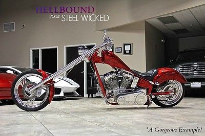 Custom Built Motorcycles : Chopper Motorcycle 2004 hellbound steel wicked 3 open primary ford controls s s 107 motorcycle wow