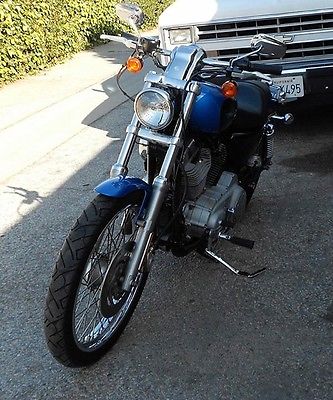Harley-Davidson : Sportster 2004 blue black harley davidson sportster custom 883
