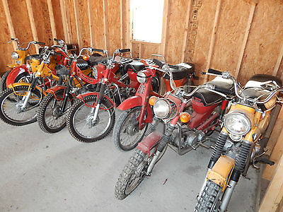 Honda : CT Collection of 9 Honda Trail CT-90 Motorcycle Bikes CT90 w/ Extra Parts 60's 70's