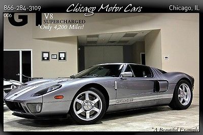 Ford : Ford GT 2dr Coupe 2006 ford gt painted body stripes grey painted calipers 4200 miles flawless