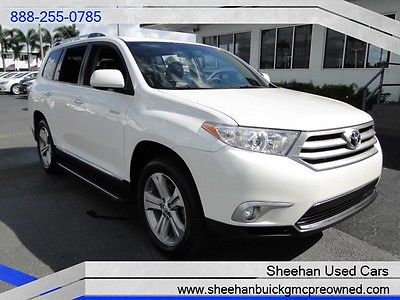 Toyota : Highlander Limited Stunning White 1 Owner Florida 7 Passenger 2013 toyota highlander limited white one owner like new sunroof power auto air