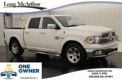 Ram : 1500 Laramie Longhorn Certified Navigation Moonroof 4WD 5.7 v 8 1 owner nav sunroof 4 x 4 heated cooled leather remote start crew cab