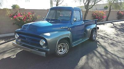 Ford : F-100 1955 ford f 100 90 restored needs interior finished runs great sounds great