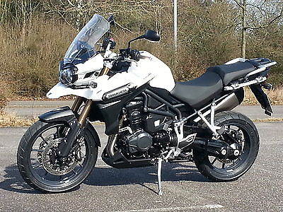 Triumph : Tiger 2014 triumph tiger explorer crystal white brand new