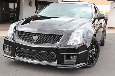 Cadillac : CTS V Sedan 4-Door 2010 cadillac cts v supercharged black black nav pano clean car fax
