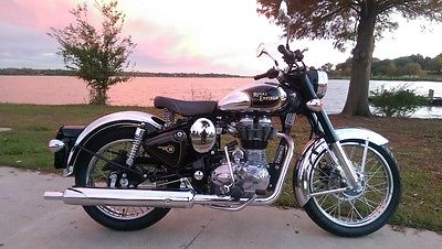 Royal Enfield : Bullet 2014 royal enfield bullet classic chrome c 5 like new 100 miles