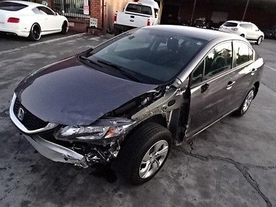 Honda : Civic LX 2015 honda civic lx salvage wrecked repairable only 8 k miles fixer project