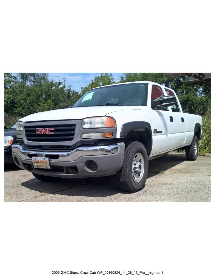 2005 Gmc Sierra 2500 Hd  Pickup Truck