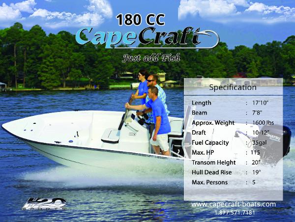 2017 Cape Craft 180cc