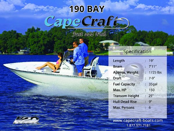 2017 Cape Craft 190 bay