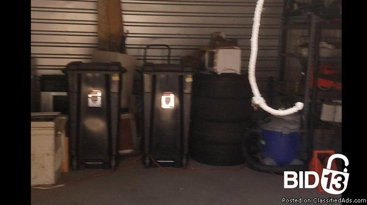 Air Compressor, Shelving, Tires & More For Sale