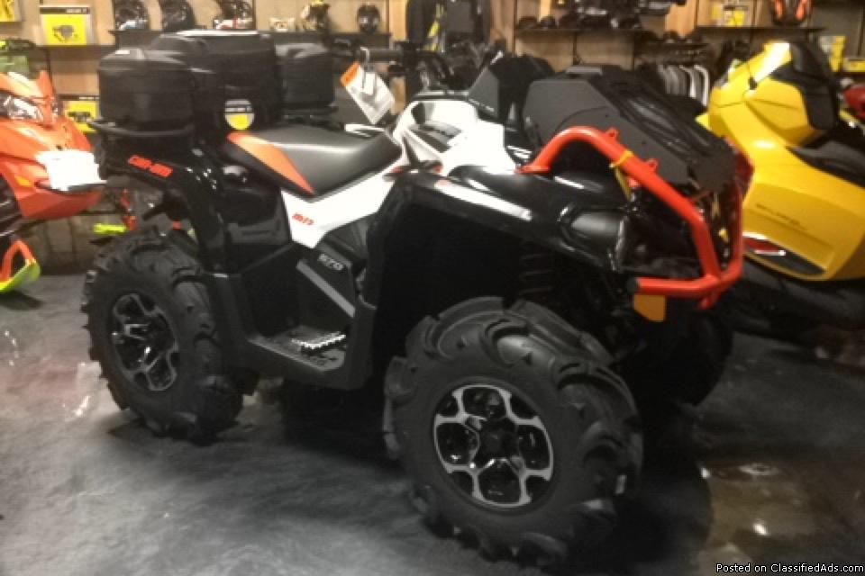 New 2016 Can-Am Outlander L X mr 570 ATV / Quad / 4-wheeler in White, Black and...