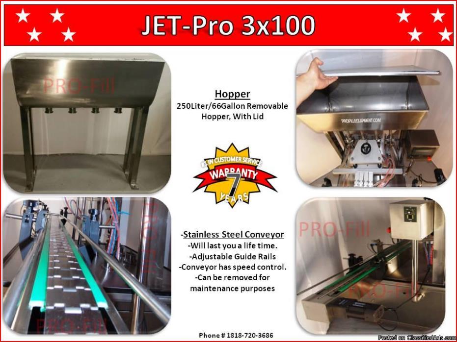 Automatic Jet-Pro-3x100 Fills Liquids, Pastes, Hair stylist products, Scrubs,..., 2