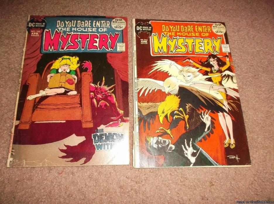 HOUSE OF MYSTERY 201 & 203 * 1972 * DC Comics * Bronze Age Horror Lot!!