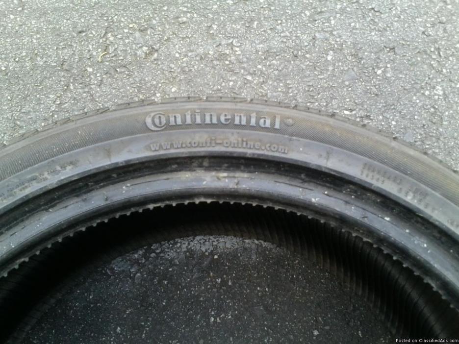 CONTINENTAL P215/40R17 Low Profile Sport Tire, 0