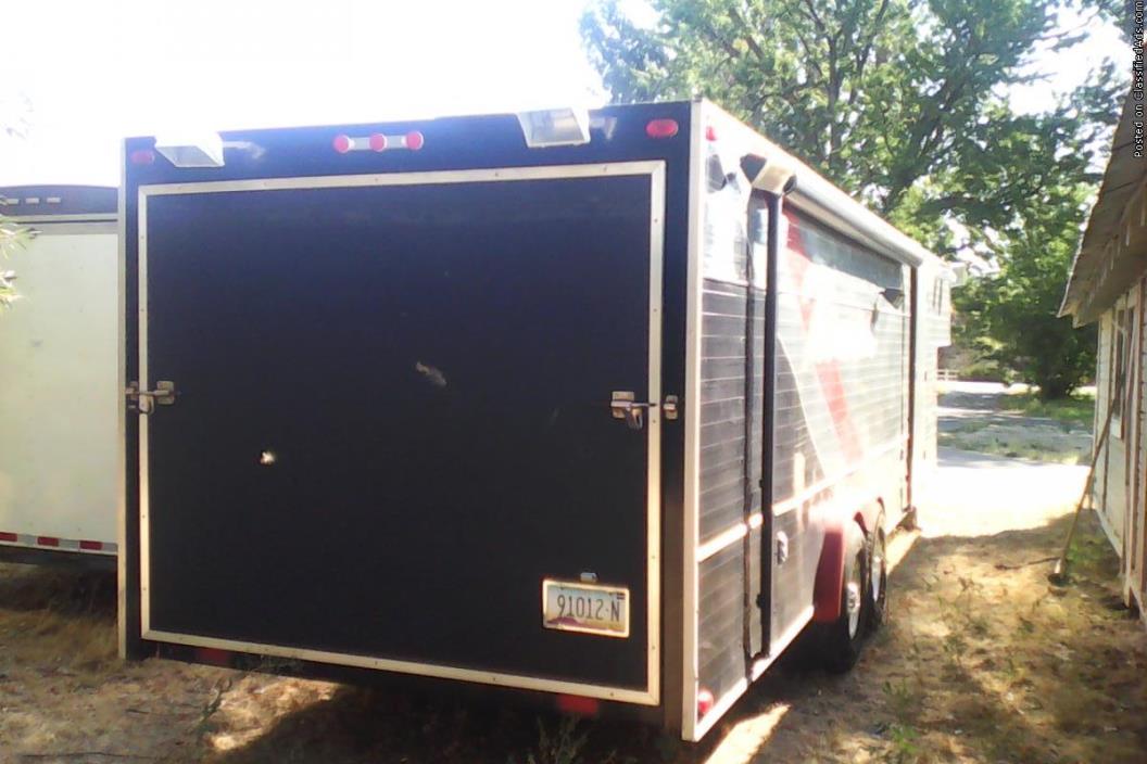 Enclosed 36' goose neck car trailer