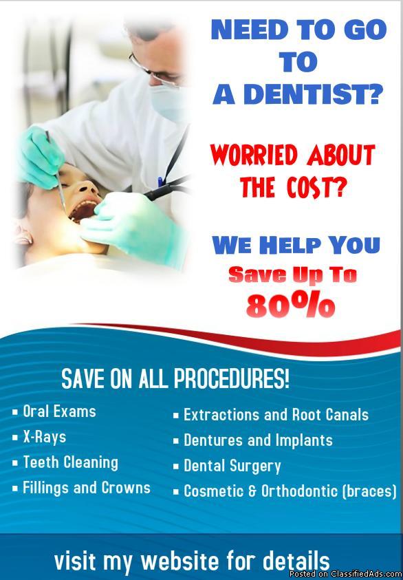 Save up to 80% on Dental Costs!