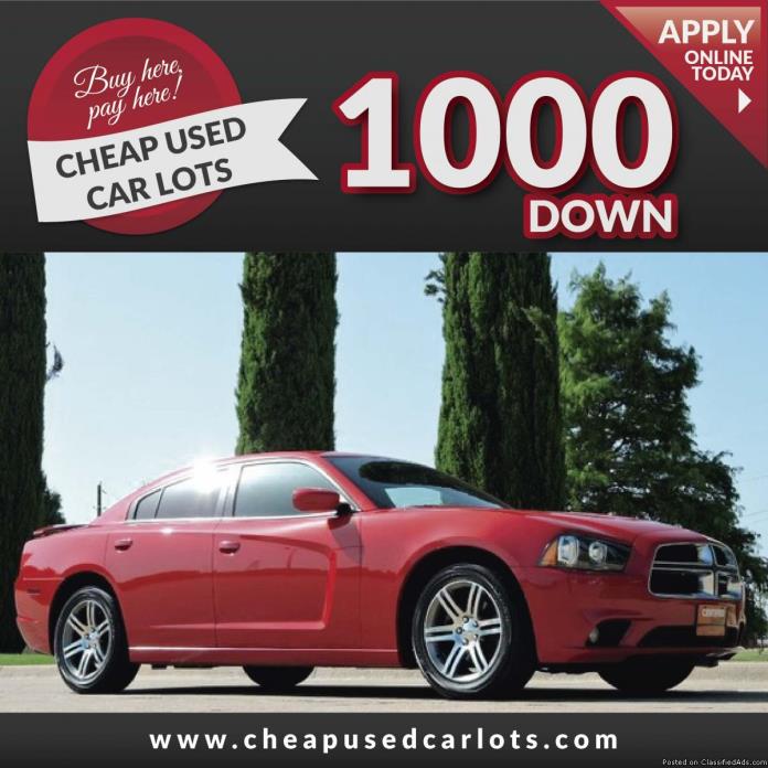 Dodge Charger 2013, Cars for Sale, In House Financing near you, in Dallas,...