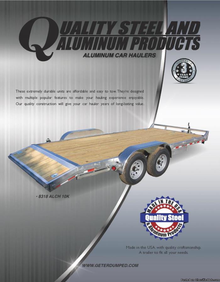 Quality Steel Aluminum 18' Car Hauler Trailer