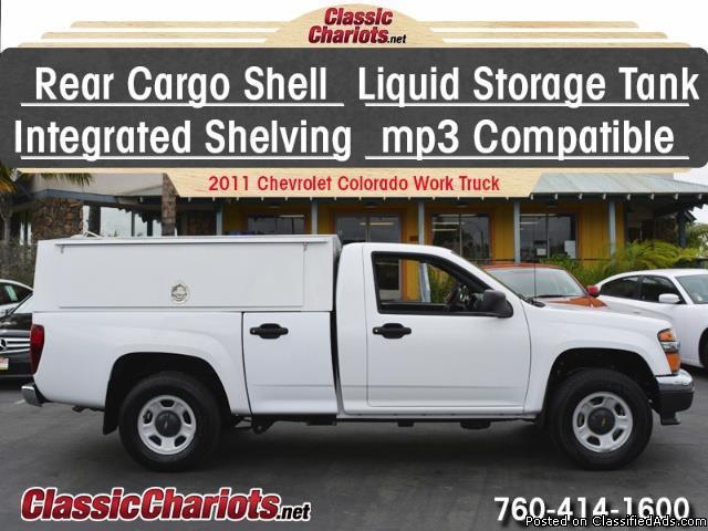 Used Car Near Me – 2011 Chevrolet Colorado Work Truck with Rear Cargo Shell,...