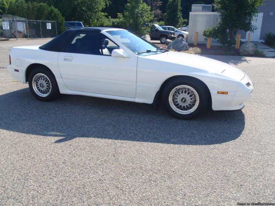 1990 Mazda RX7 Convertible White w/ Grey Black