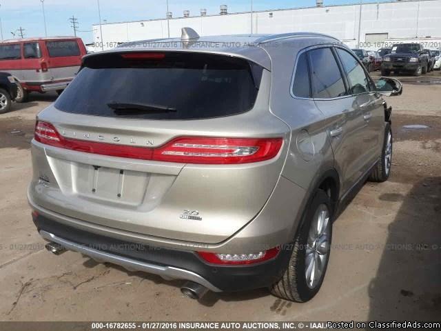 2015 LINCOLN MKC ONLY 8306 MILES
