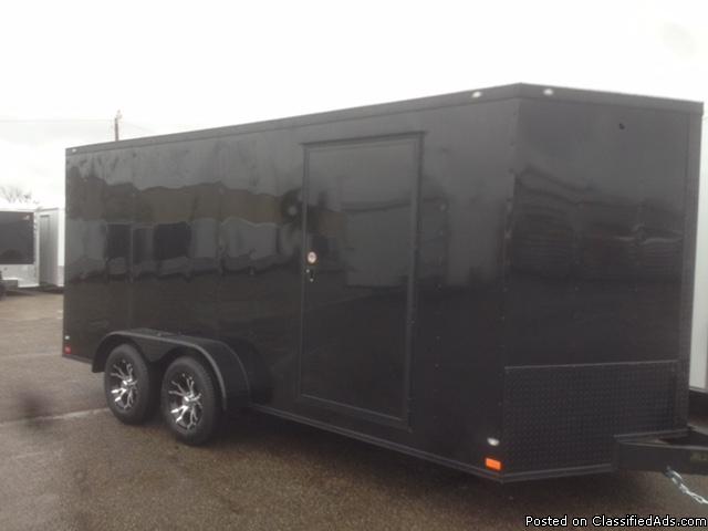 ENCLOSED BLACKEDOUT TRAILER 7X14
