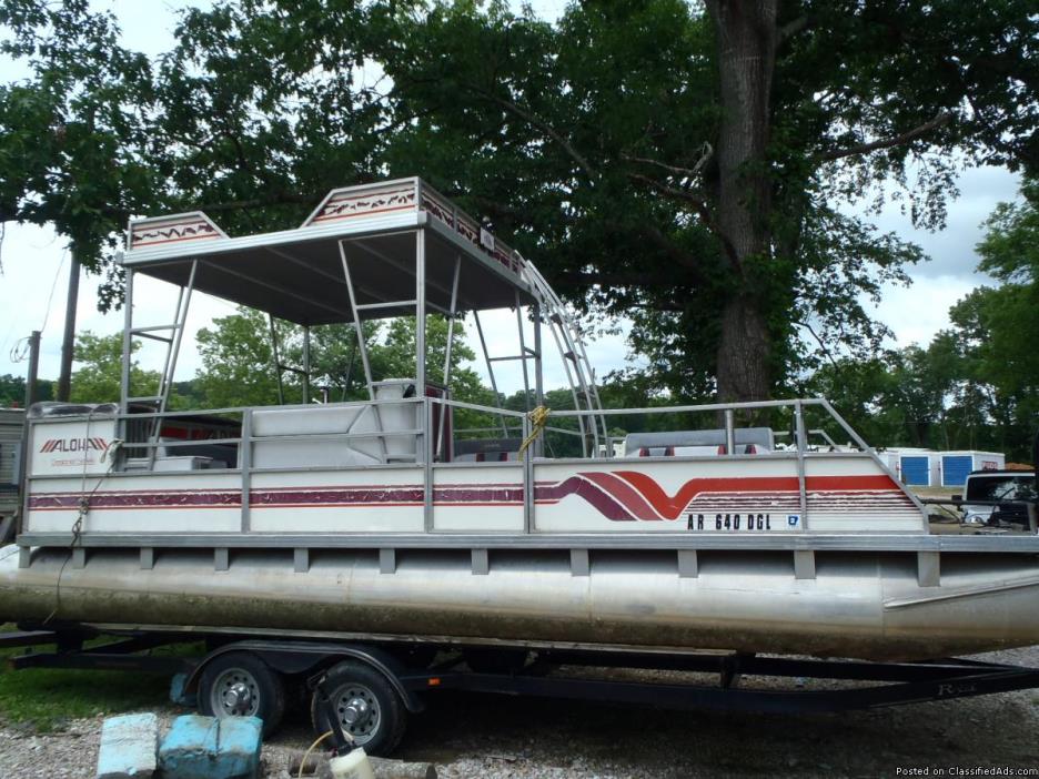 1991 Aloha Double Decker 24ft with 88hp Evinrude