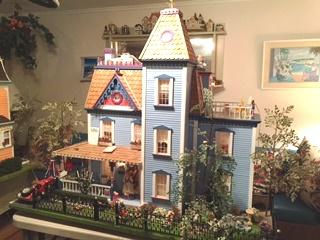 DOLLHOUSE, FURNISHED, ELECTRIFIED AND LANDSCAPED